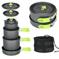 4 Piece Lightweight Aluminum Camping Cookware Set with Kettle for 2 to 4 People Ilovecarlins