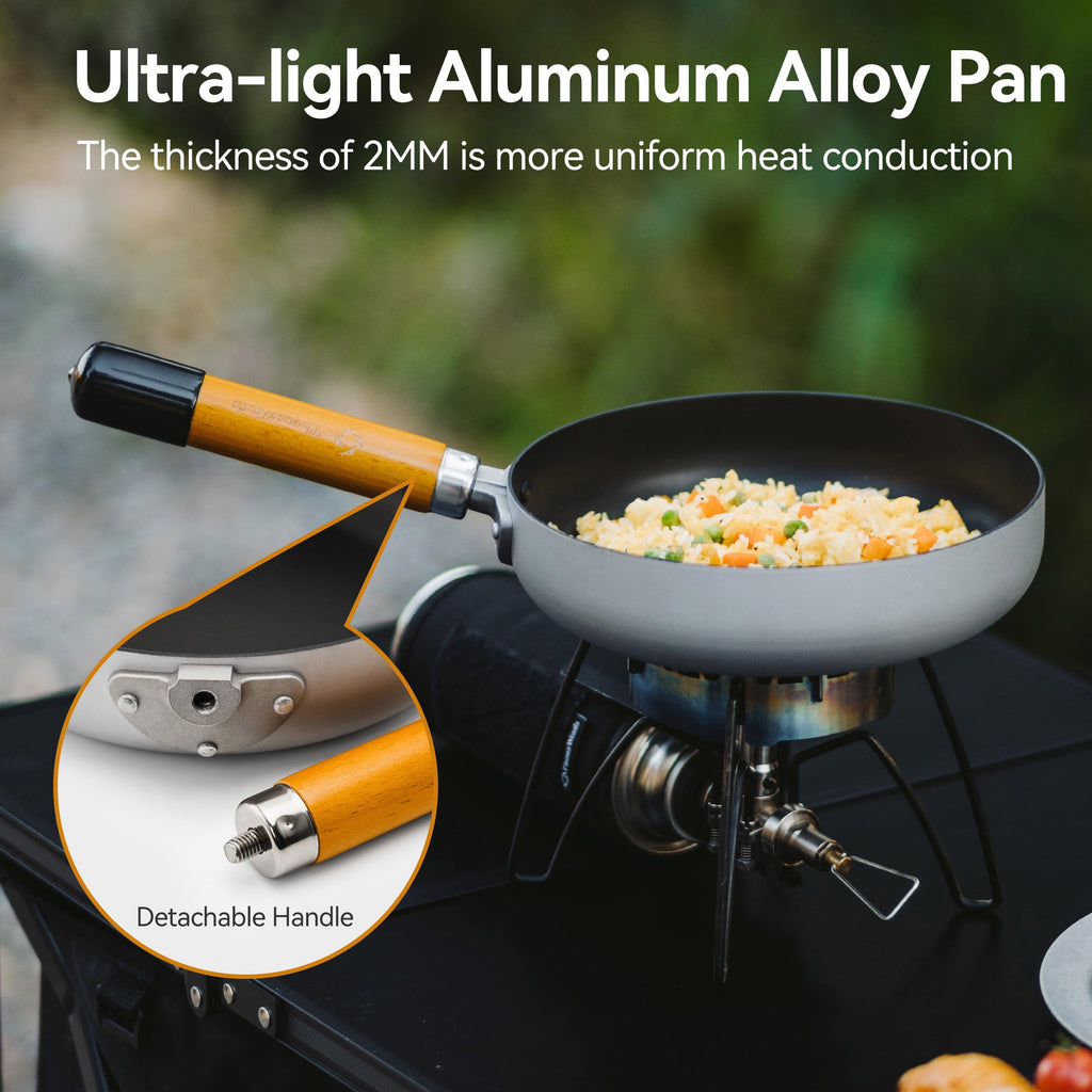 5-Piece Stainless Steel Camp Cook Set with Frying Pan and Drain Basket